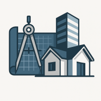 Logo image representing architectural design, suitable for use on a website. The image should be 400
